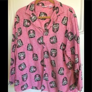 Owl print pajamas Size 1X